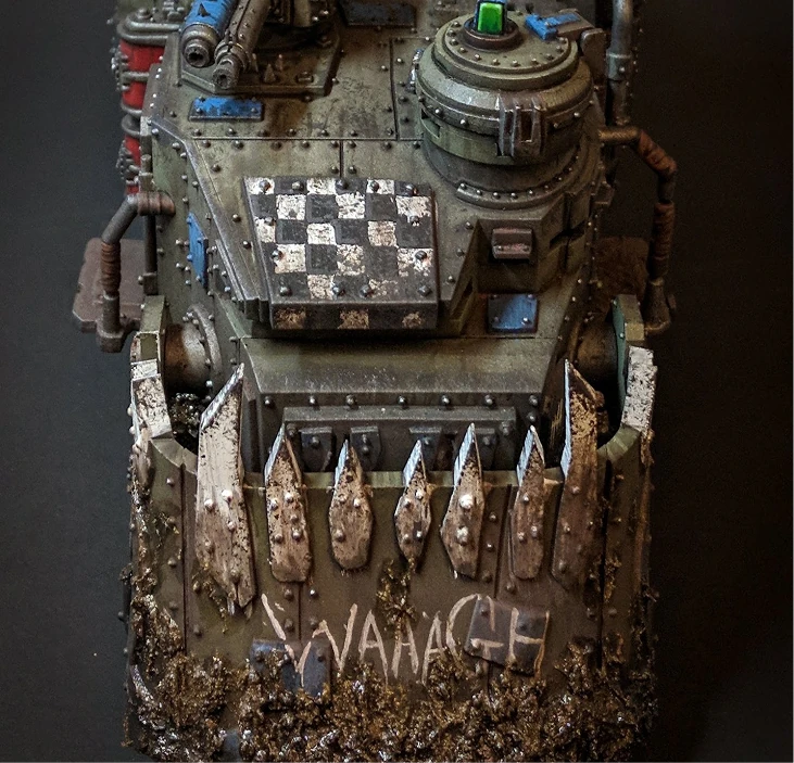 Painted miniature vehicle detail